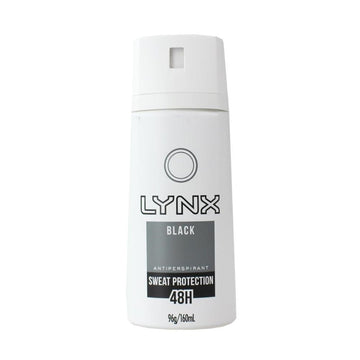 6 Pack x Lynx Black Antiperspirant 48Hr Sweat Protection - 160mL